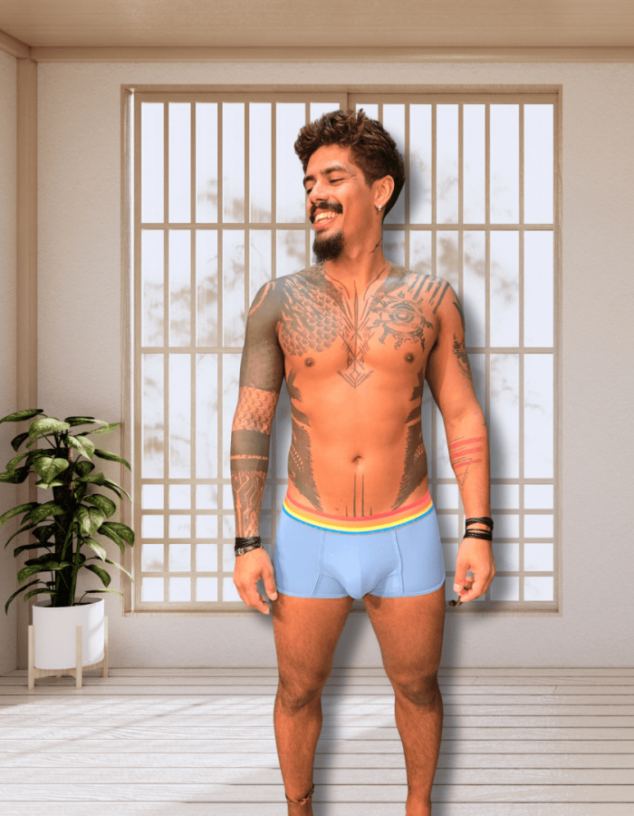 Cueca Boxer Azul Jeans