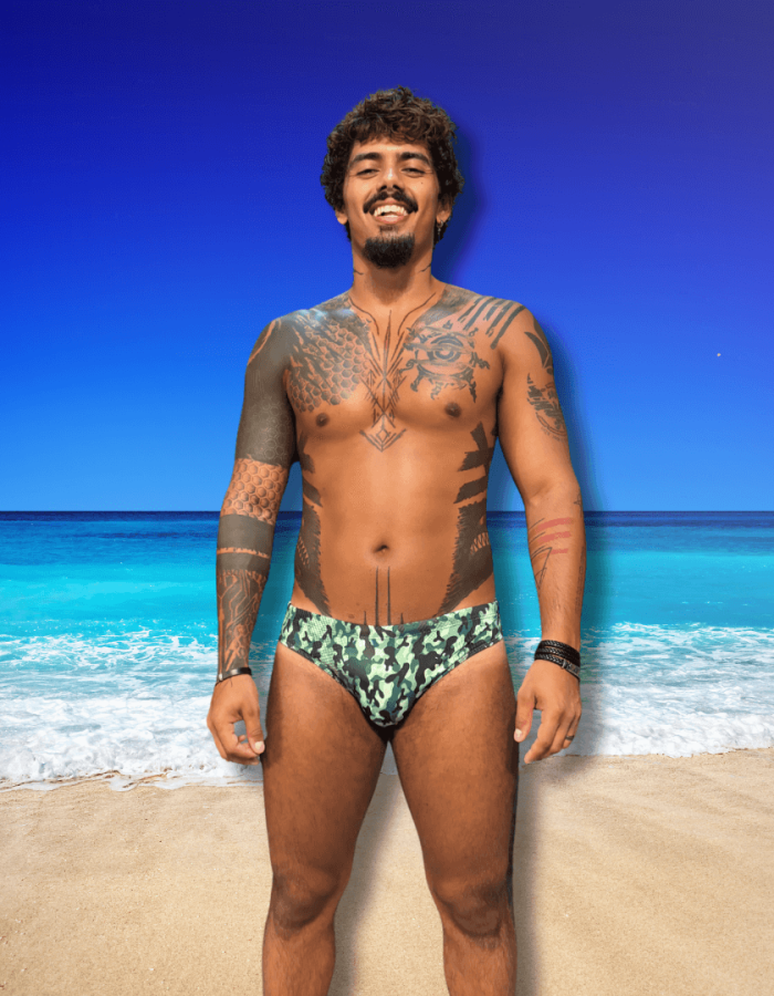 Sunga Slim Camuflada Verde