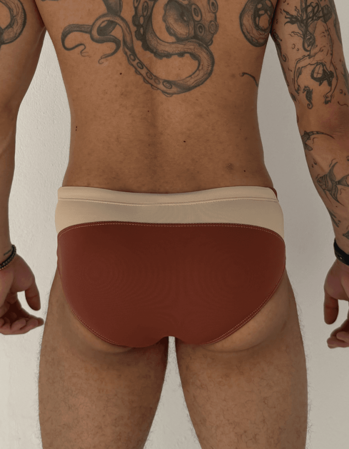 Sunga Infinity Marron e Areia