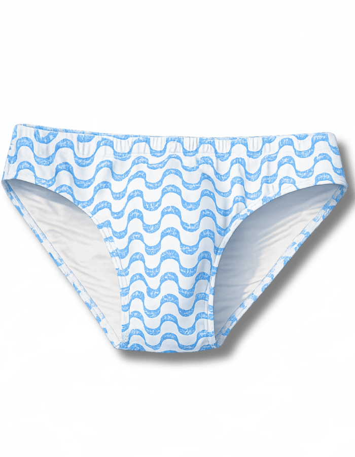 Sunga Azuis Slim em Ondas