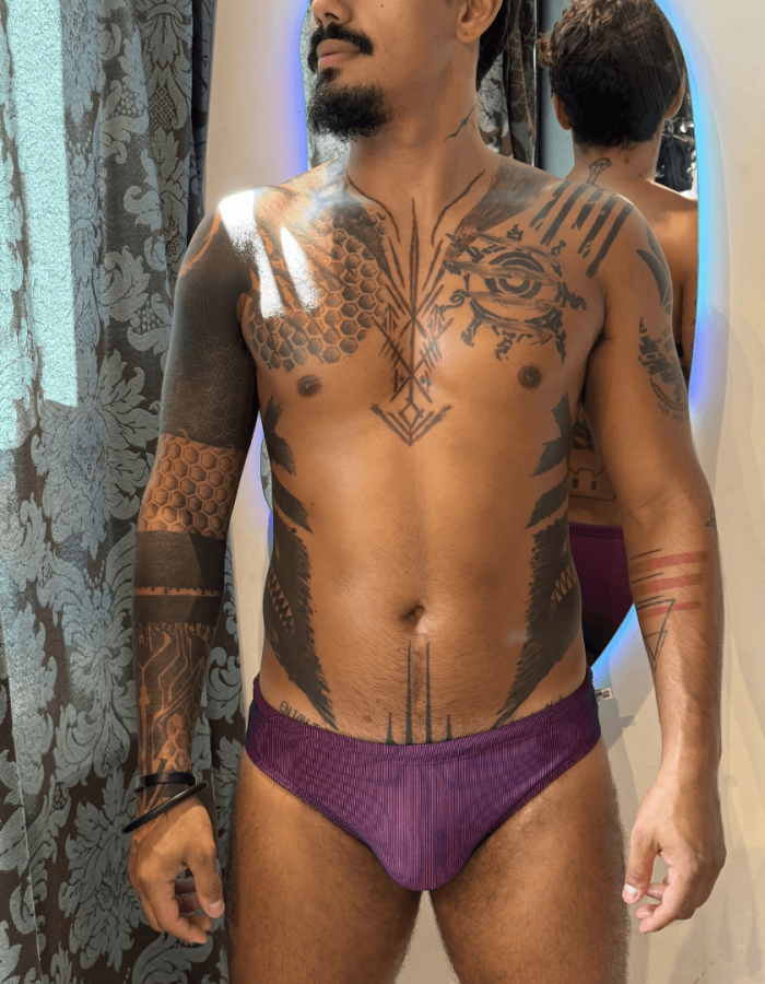 Sunga Azul BiColor Texturizada Slim