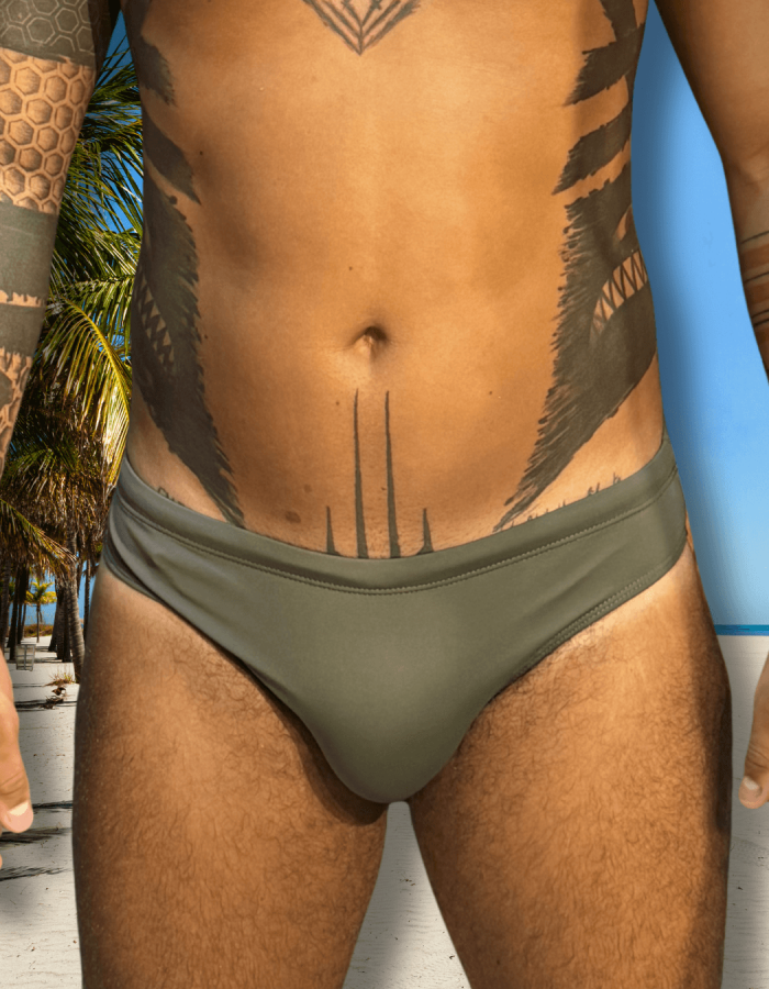 Sunga Verde Tropical Slim