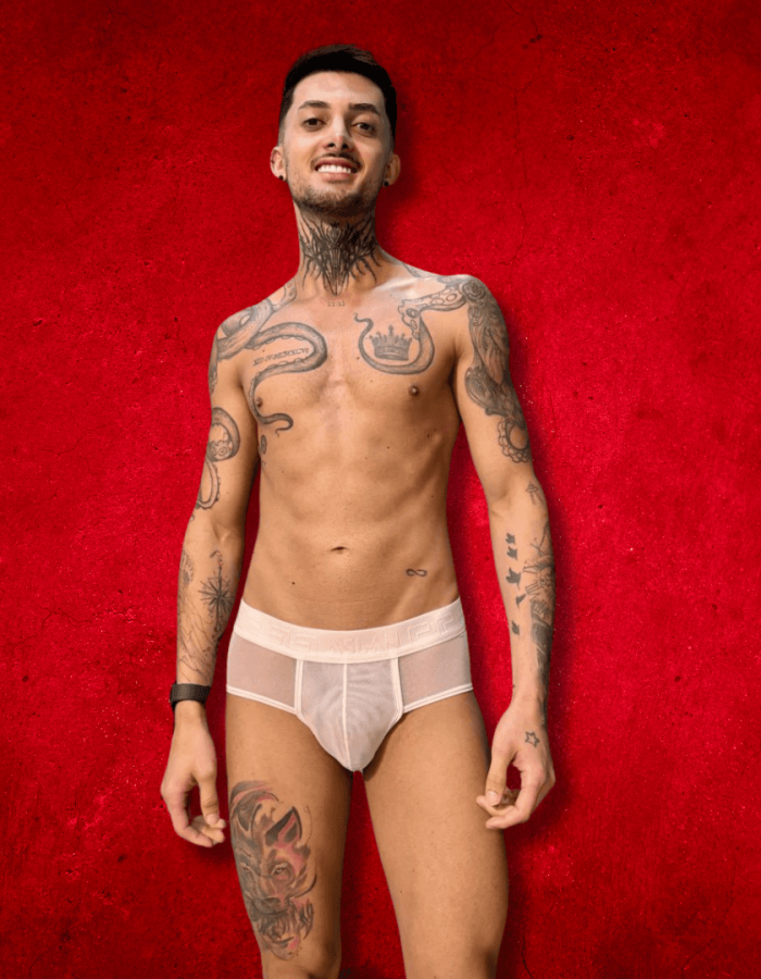 Cueca Branca Transparente